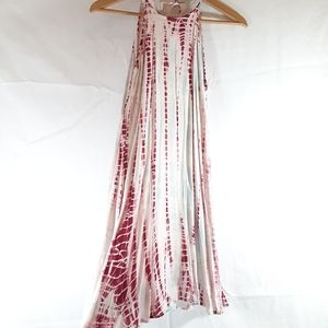 Cloth & Stone Tie Dye Blue Pink Tie Back Dress